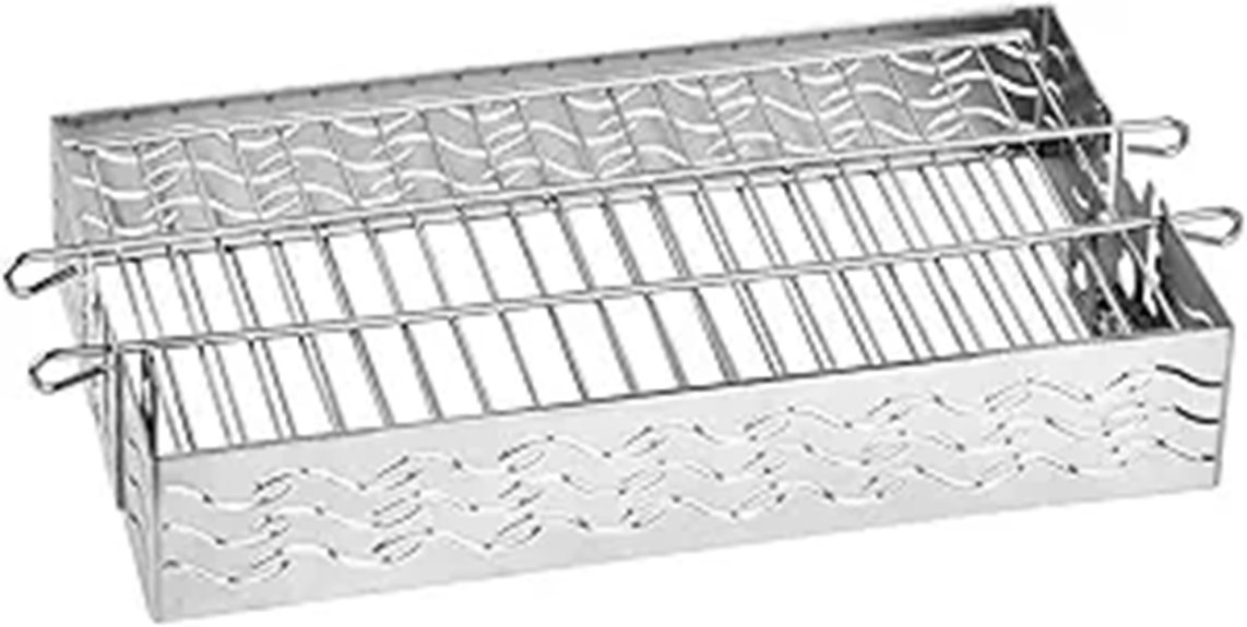 stainless steel rotisserie basket