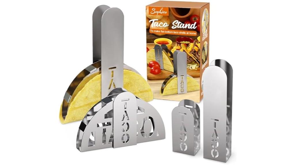 stainless steel taco holders