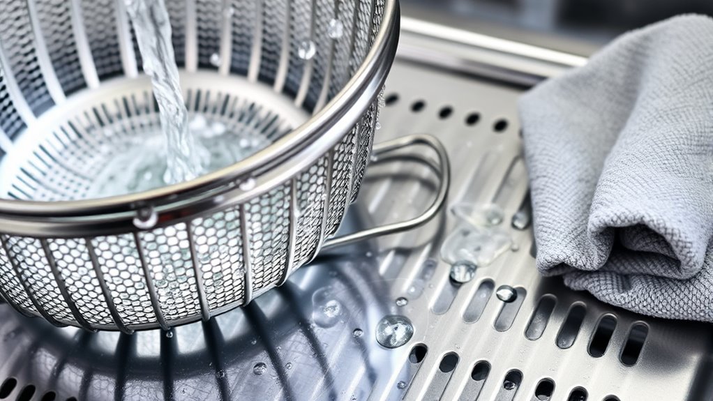 thorough rinsing and drying
