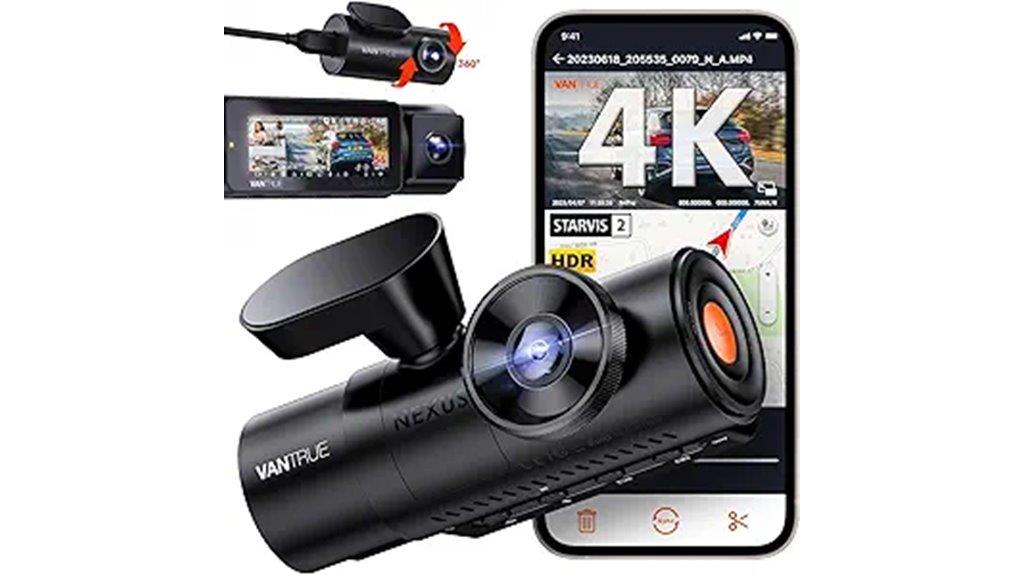 three channel 4k dash camera