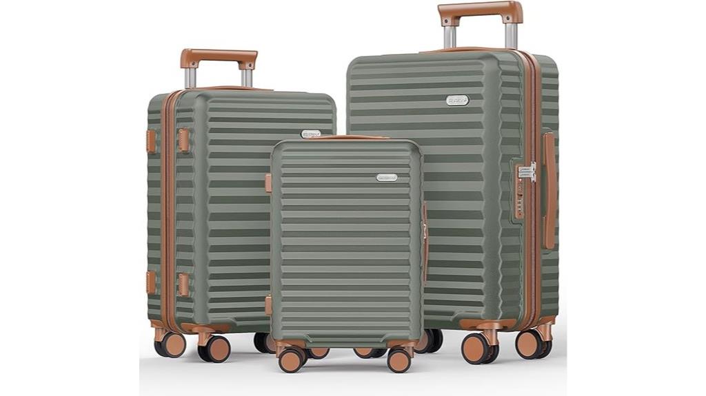 three piece hard luggage