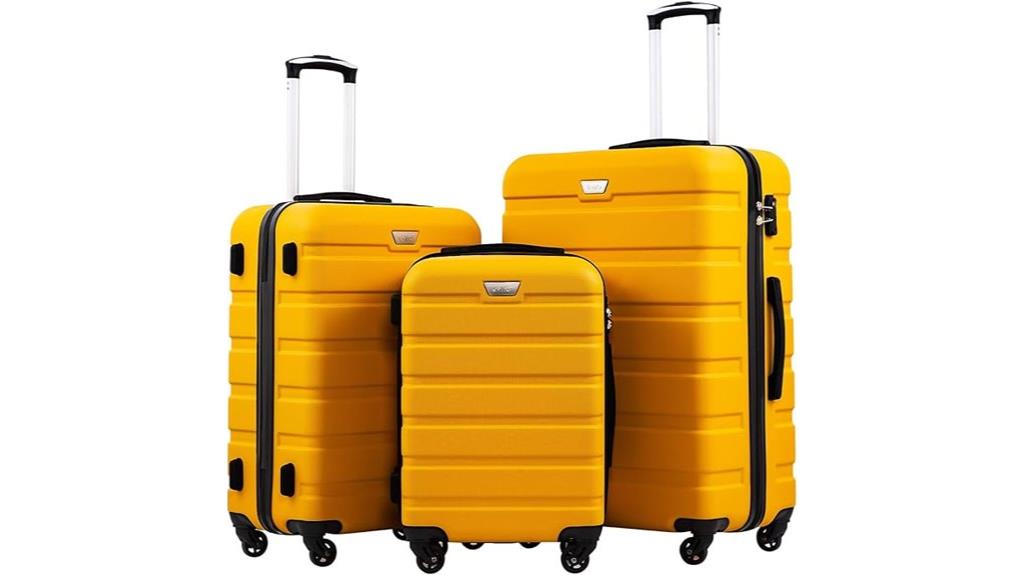 three piece spinner luggage set