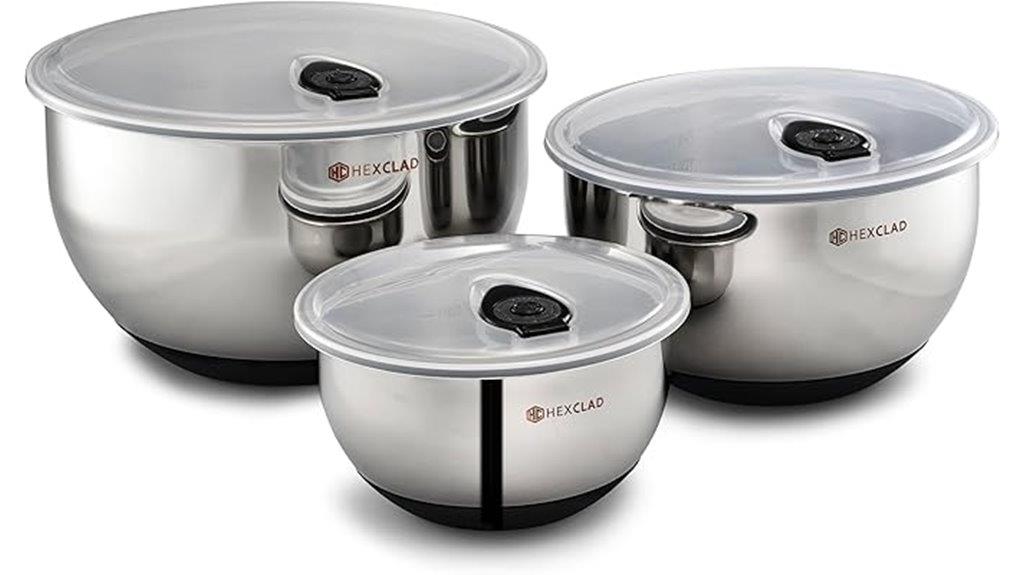 three piece stainless bowls