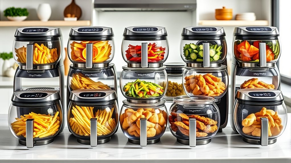 top glass bowl air fryers