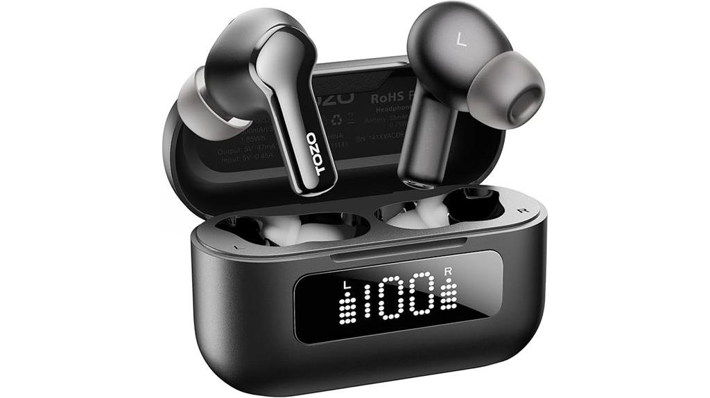 tozo wireless earbuds with microphones