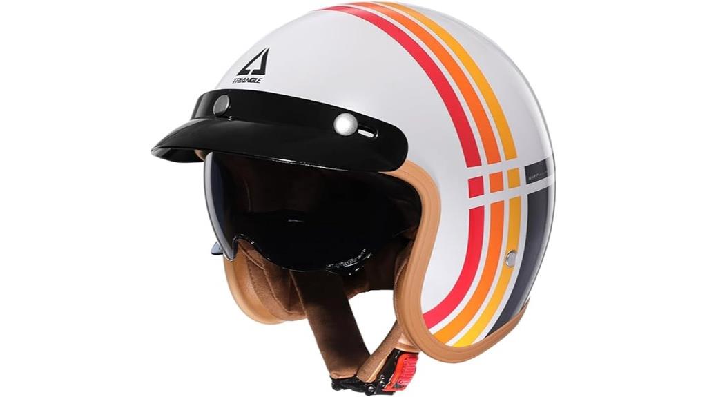 triangular motorcycle helmet visor