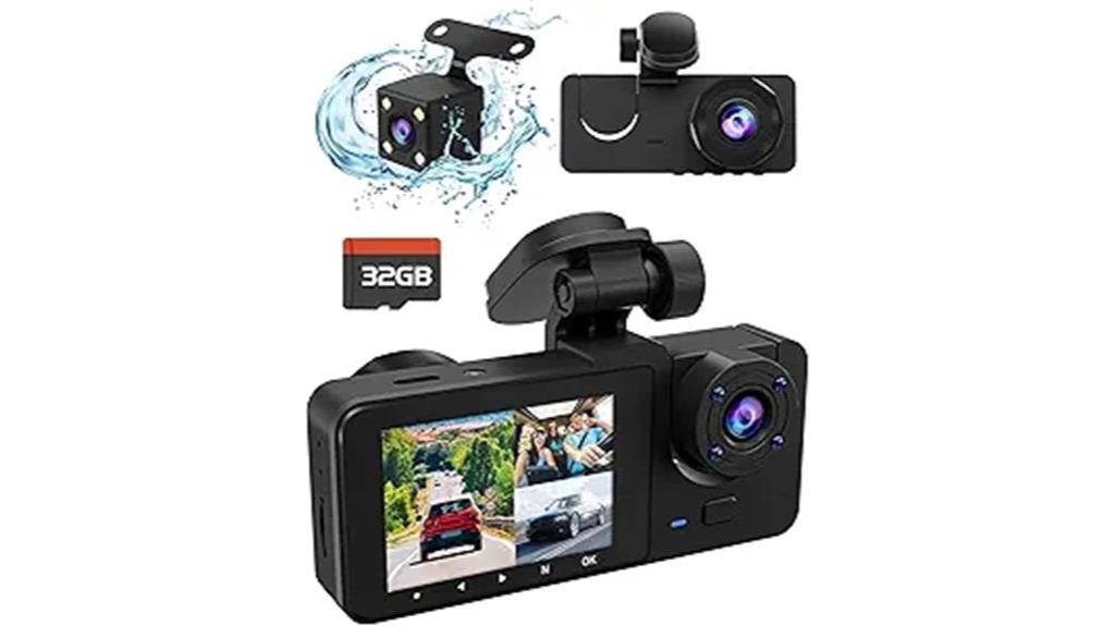 triple channel 4k dash camera