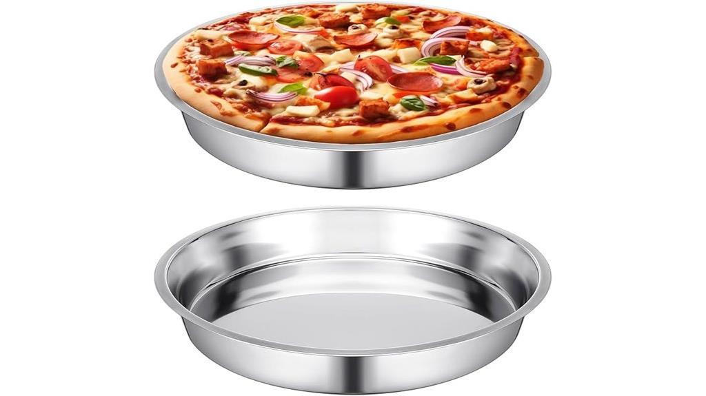 two 16 inch deep pans