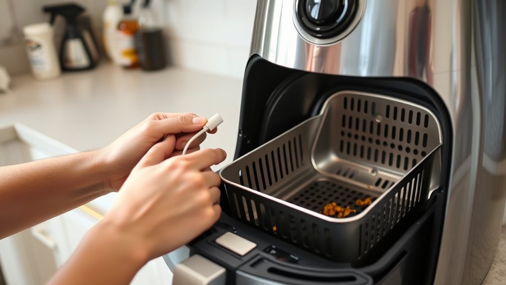 unplug disassemble handle carefully