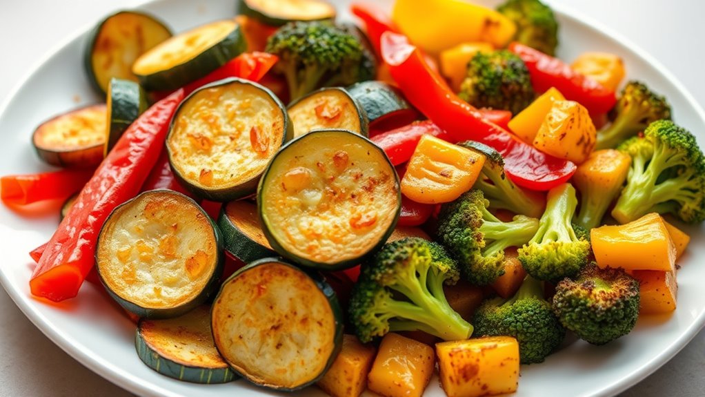 veggies oil cook crisp