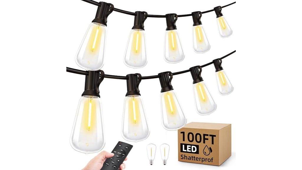waterproof connectable patio lights