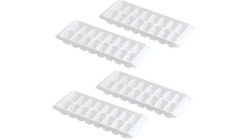 white ice cube tray