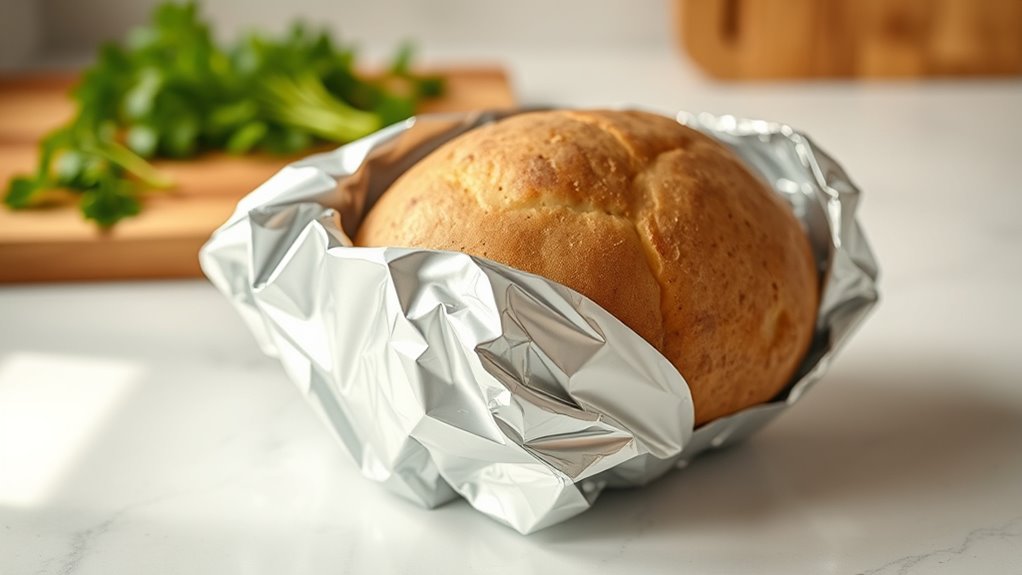wrap potato securely in foil