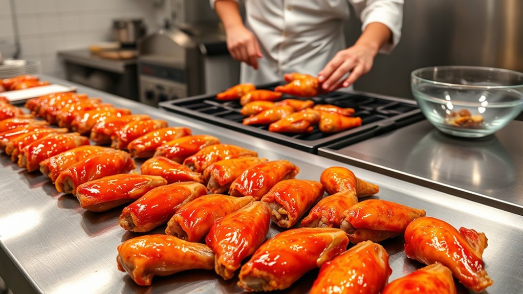 advance wings marination prep