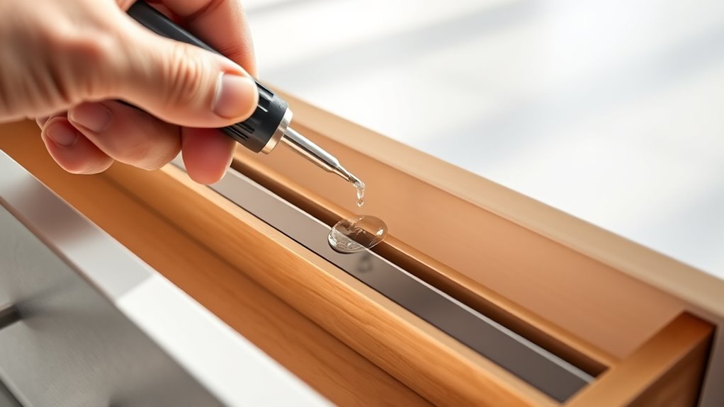 apply lubricant to sliding parts