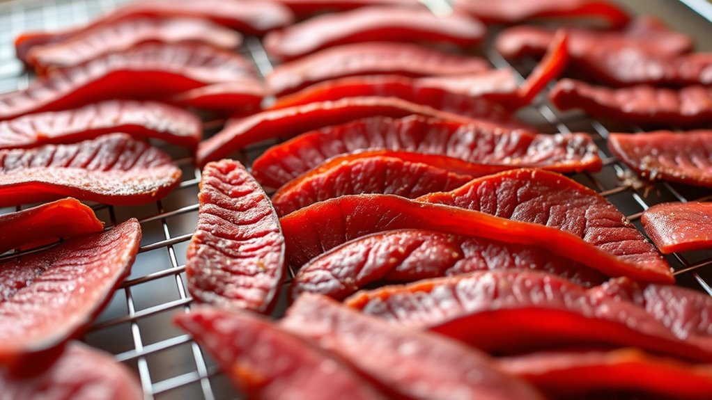 arrange beef strips evenly