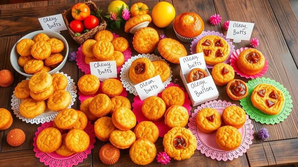 attractive baked goods display