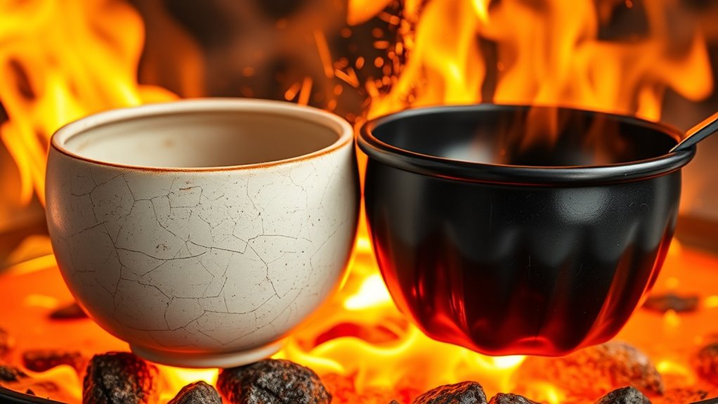 ceramic withstands higher temperatures