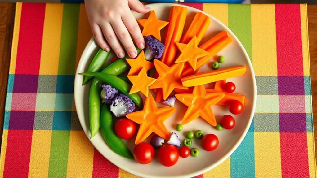 colorful creative veggie presentation