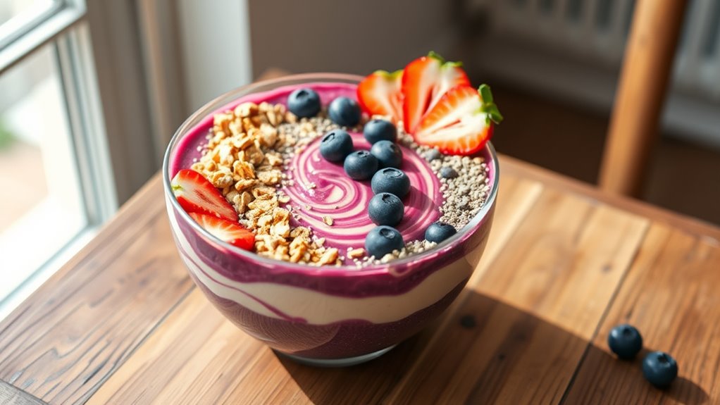 colorful nutritious smoothie bowls