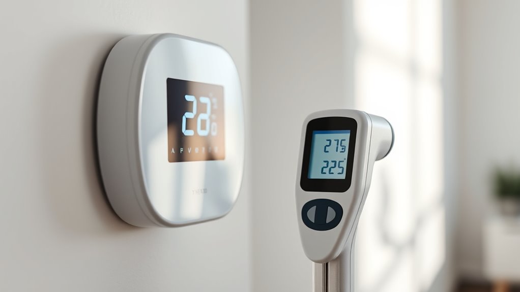 compare thermostat and thermometer