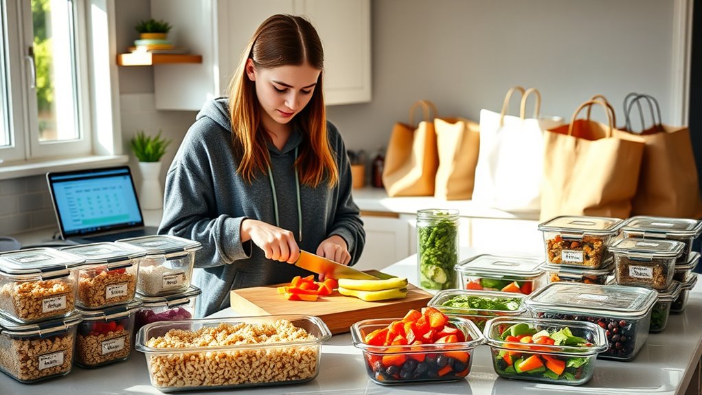 consistent organized meal preparation