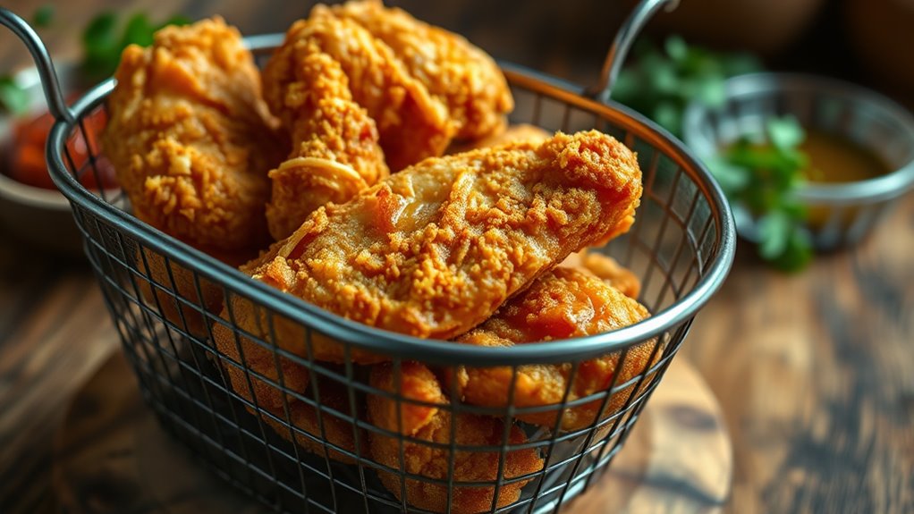 crispy drained visually appealing