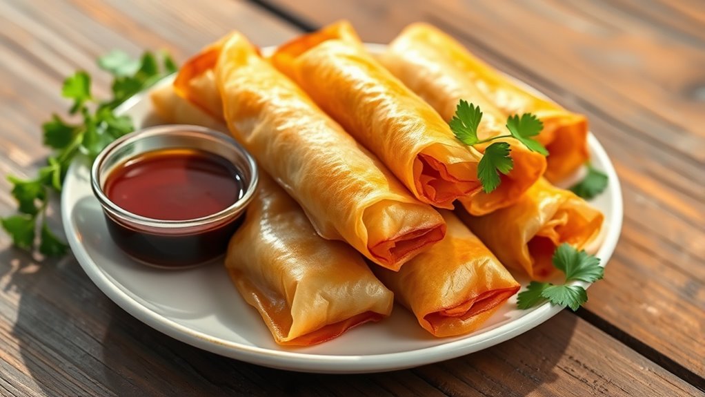 crispy healthy spring rolls