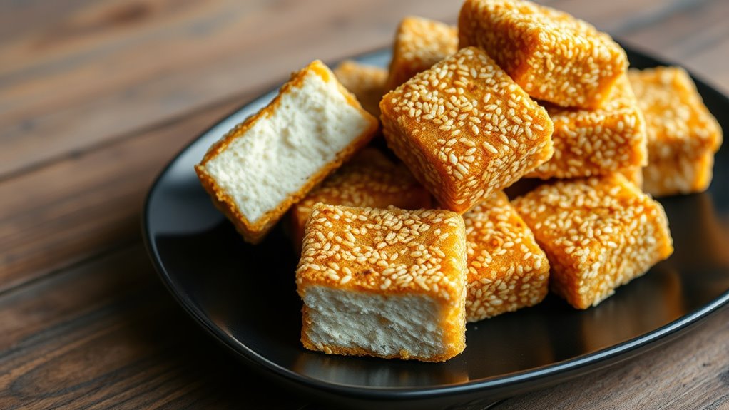 crunchy sesame tofu bites