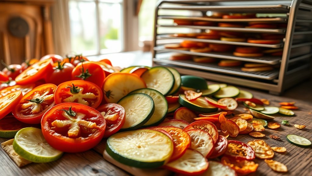 dehydrate produce for crispy snacks