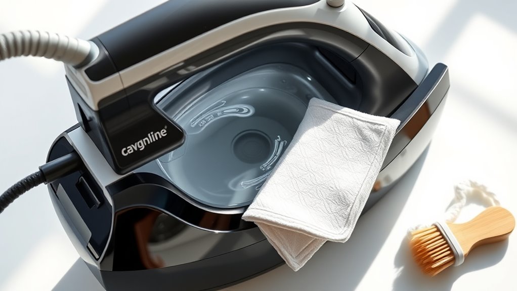 descale rinse run steam