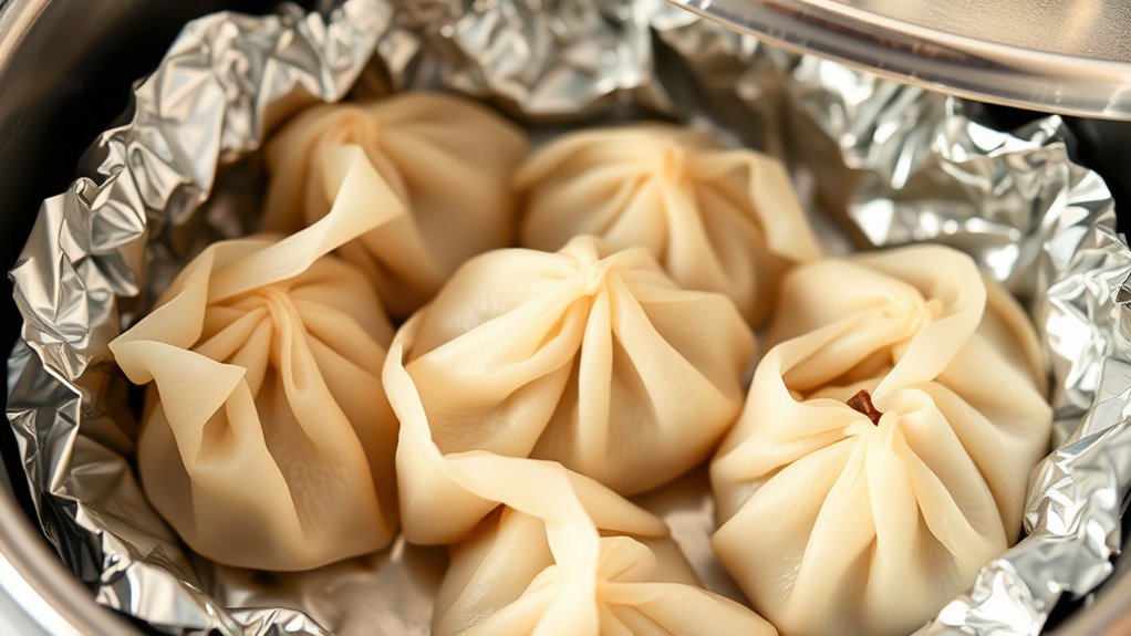 diy aluminum foil steaming setup