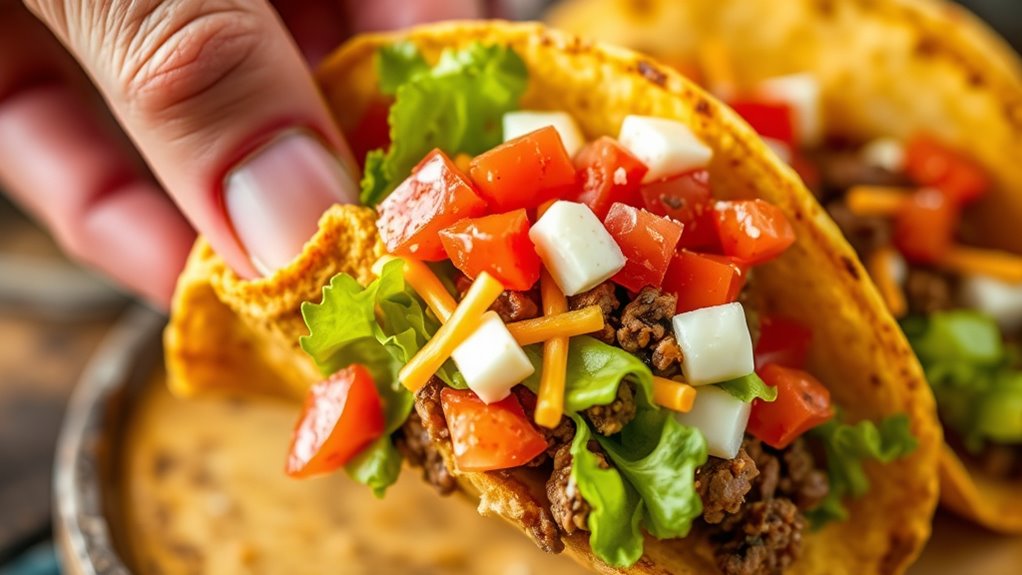 elegant colorful taco presentation