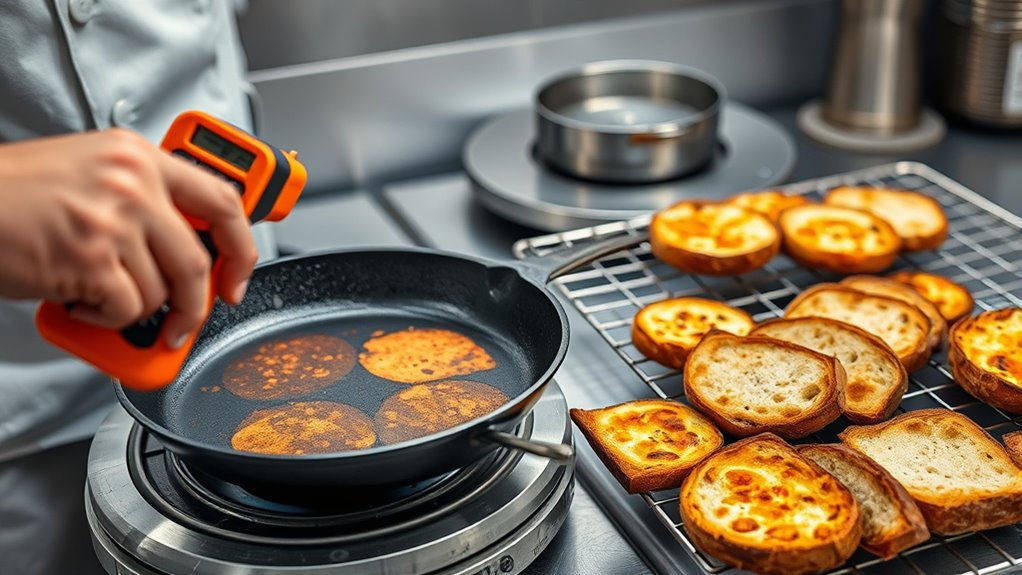 even heat ensures even browning