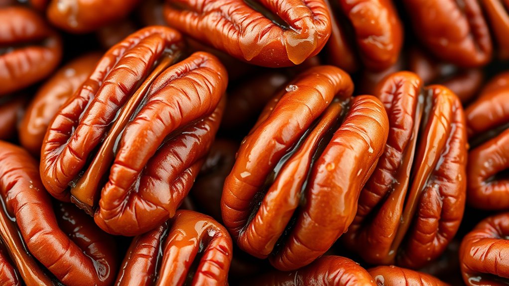 evenly coat pecans carefully