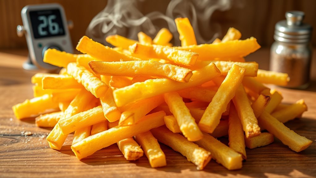 fry at optimal temperature