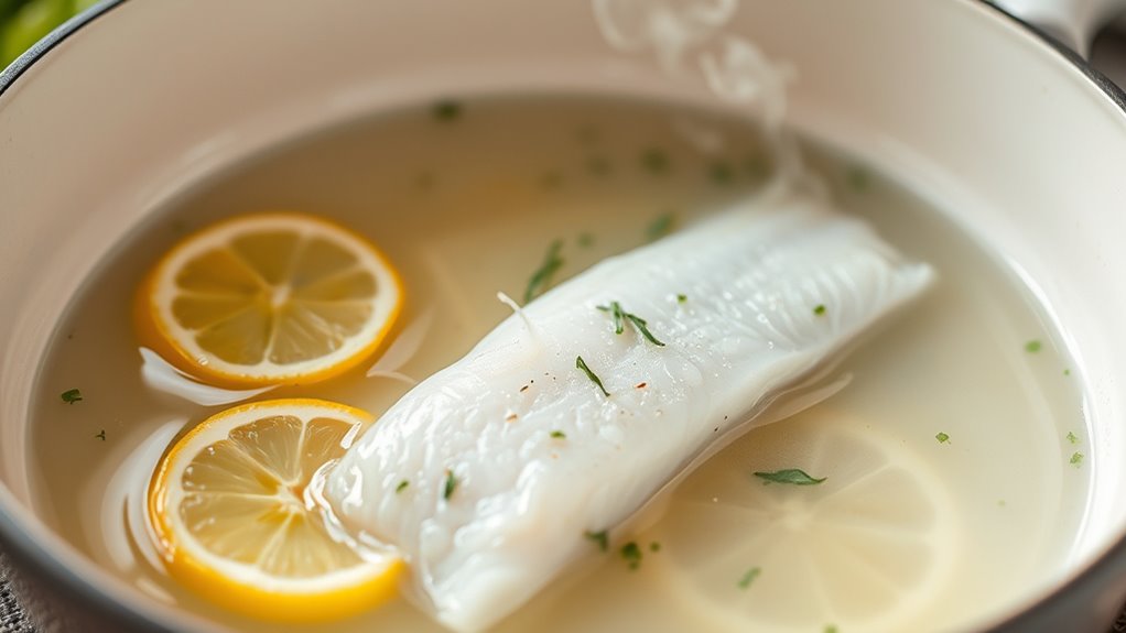 gentle flavorful fish poaching