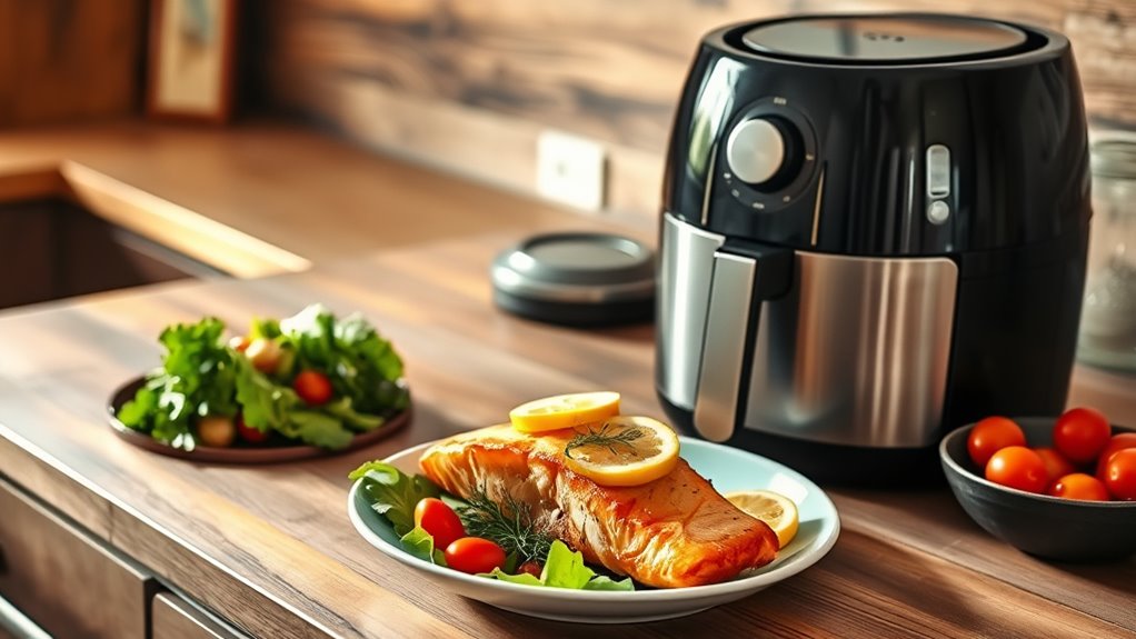 healthy crispy salmon preparation