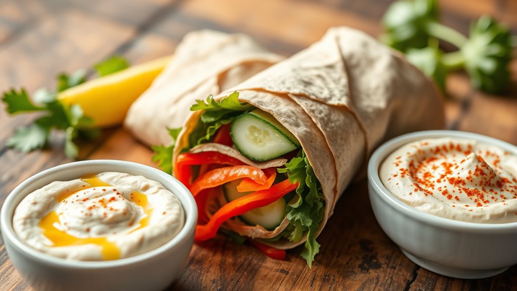 healthy quick veggie wraps