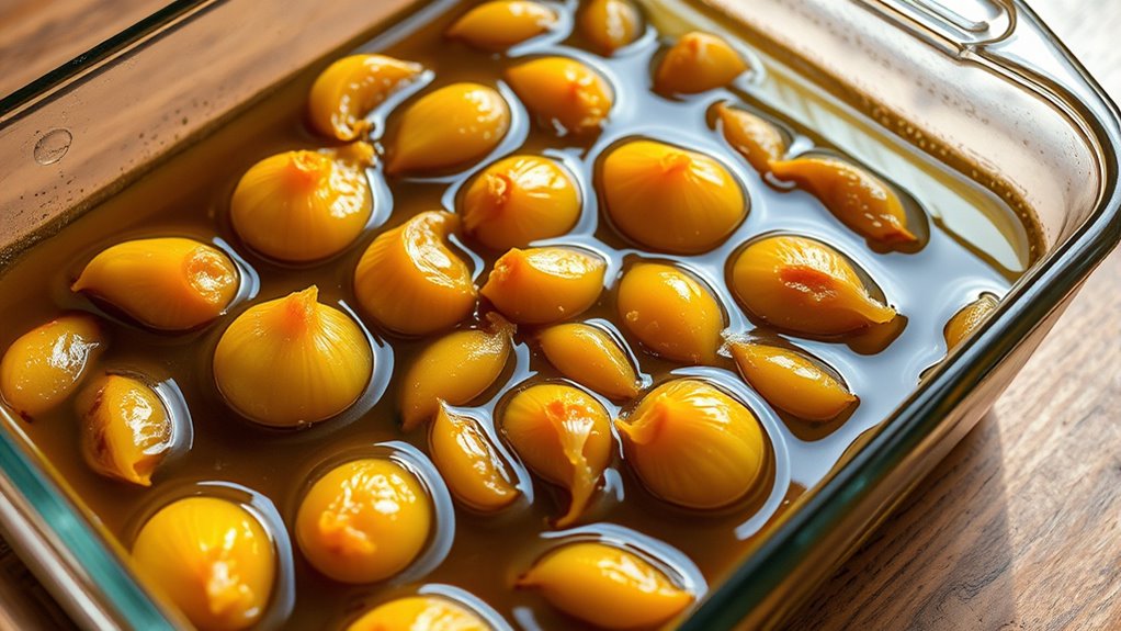 homemade slow garlic confit