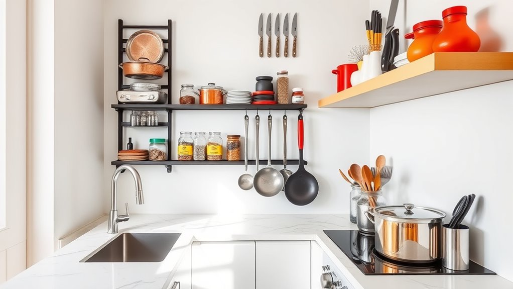 maximize vertical kitchen storage