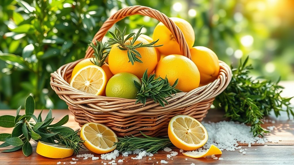 natural cleaning ingredient collection