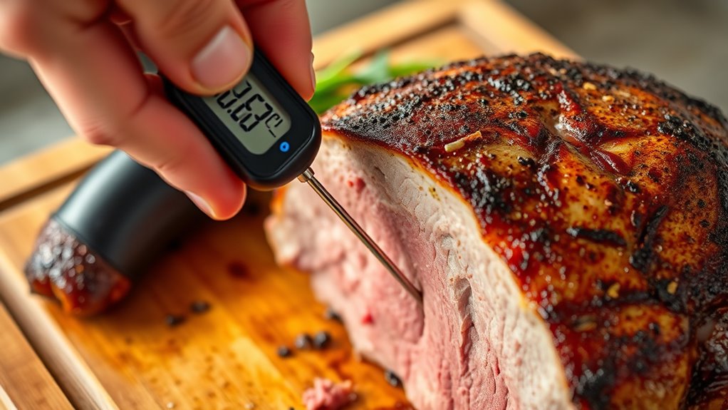 optimal meat thermometer placement