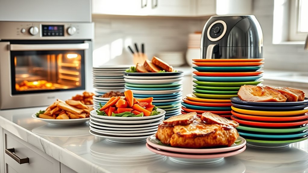 organized multi dish serving