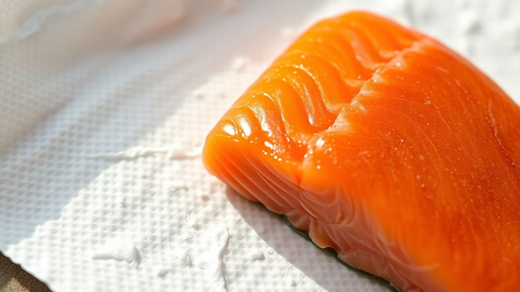 pat dry salmon thoroughly