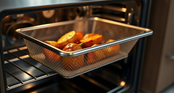pause basket slide out during cooking