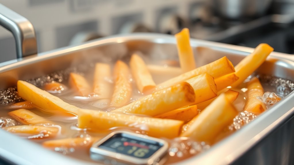 preheat oil to optimal temperature