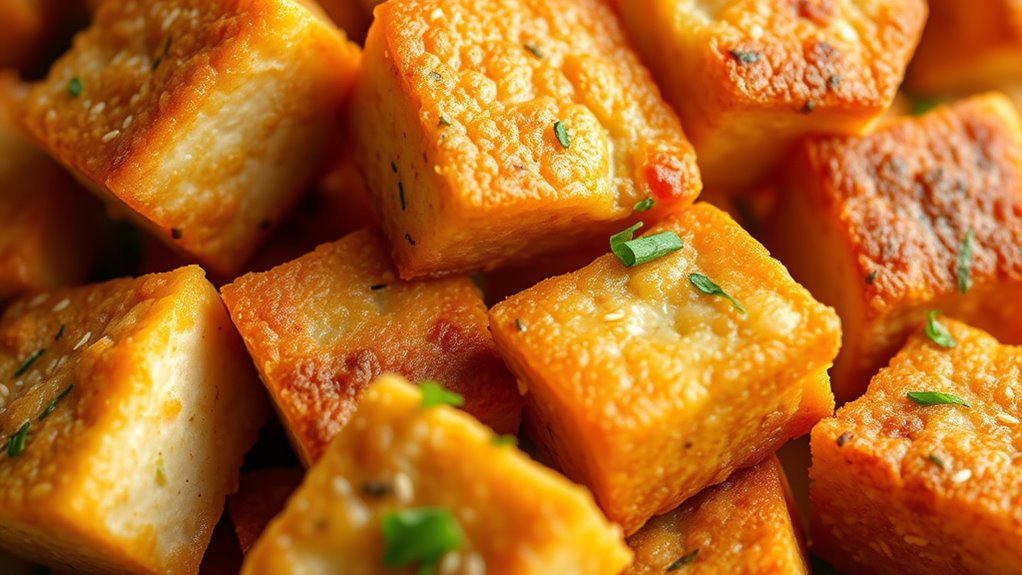 proper tofu crispy coating