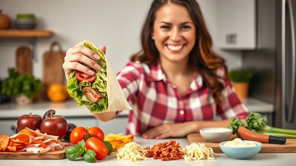 quick customizable breakfast wraps