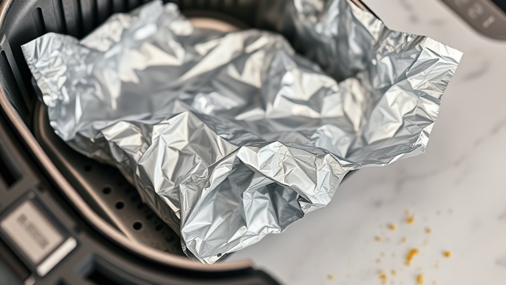 remove foil safely and clean